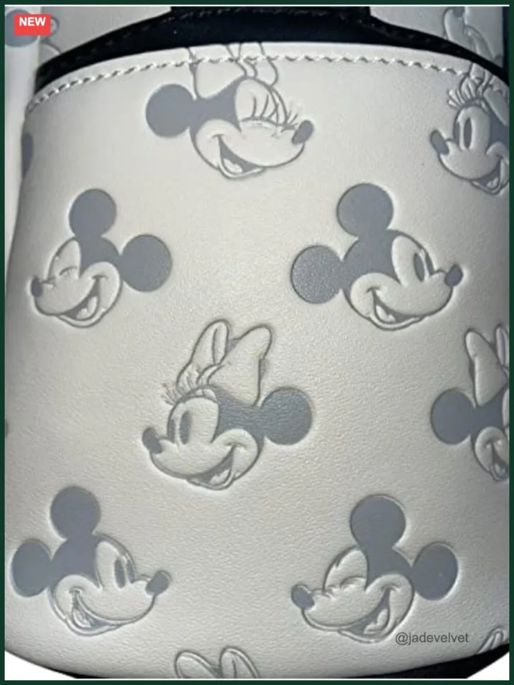 Loungefy Disney Mickey Mouse Minnie Allover Debossed Faux Leather Shoulder Bag